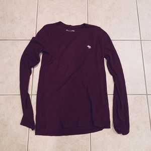 maroon long sleeve from abercrombie & fitch